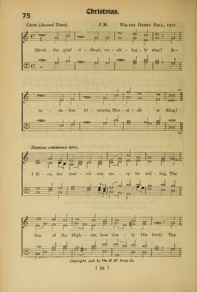 The Hymnal: as authorized and approved by the General Convention of the Protestant Episcopal Church in the United States of America in the year of our Lord 1916 page 164