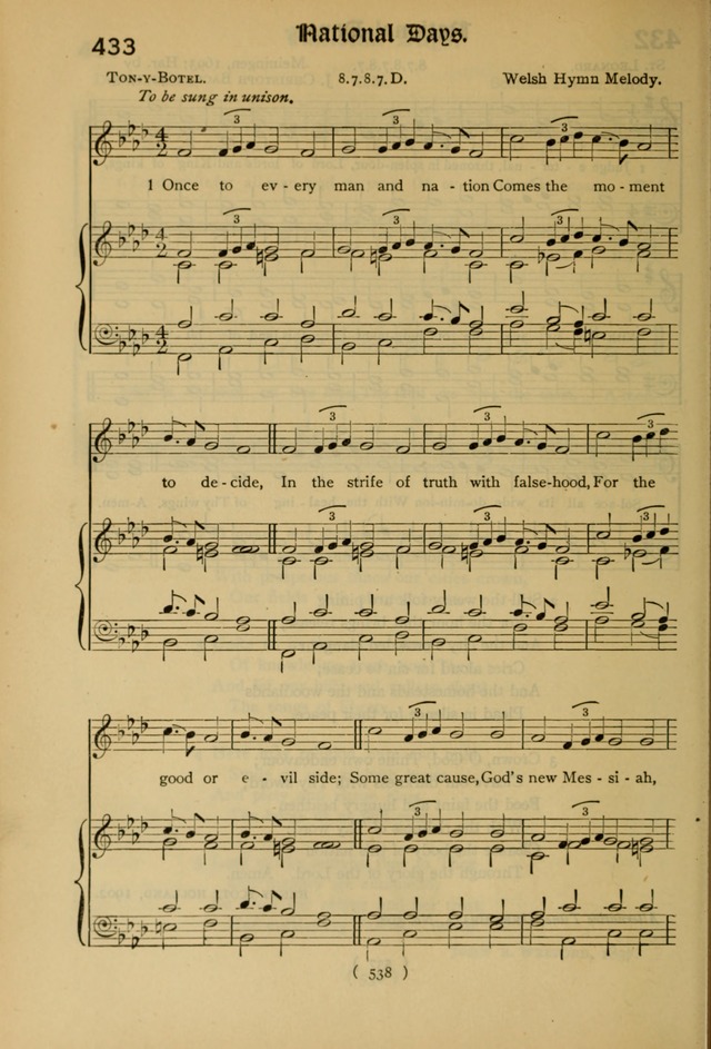 The Hymnal: as authorized and approved by the General Convention of the Protestant Episcopal Church in the United States of America in the year of our Lord 1916 page 613