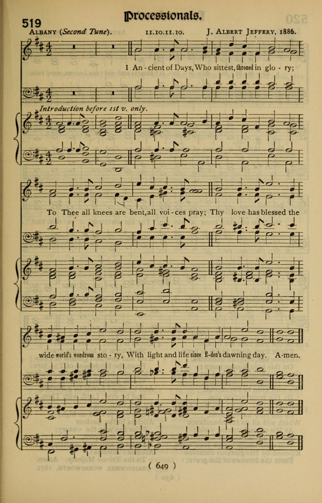 The Hymnal: as authorized and approved by the General Convention of the Protestant Episcopal Church in the United States of America in the year of our Lord 1916 page 724