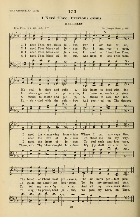 The Evangelical Hymnal page 154