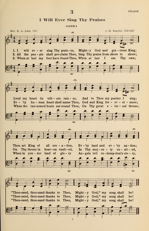 The Evangelical Hymnal page 3