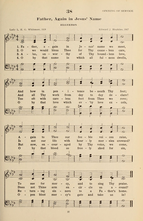 The Evangelical Hymnal page 35