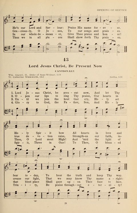 The Evangelical Hymnal page 39