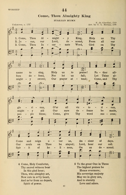 The Evangelical Hymnal page 40