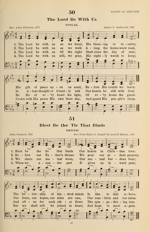 The Evangelical Hymnal page 45