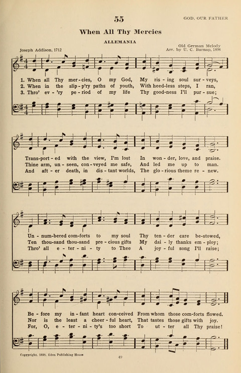 The Evangelical Hymnal page 49