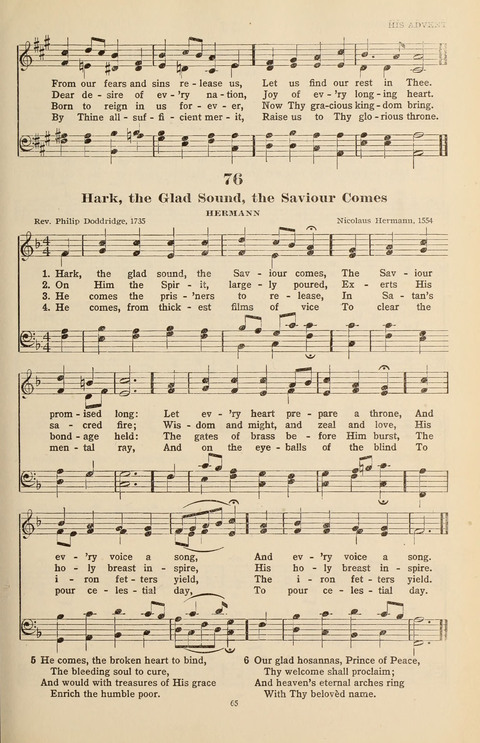 The Evangelical Hymnal page 65