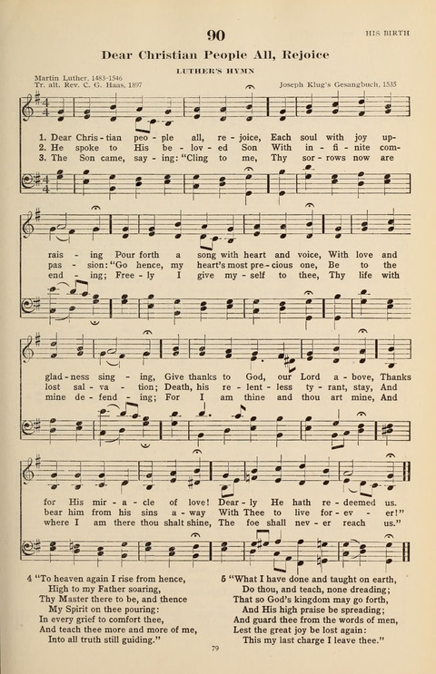 The Evangelical Hymnal page 79