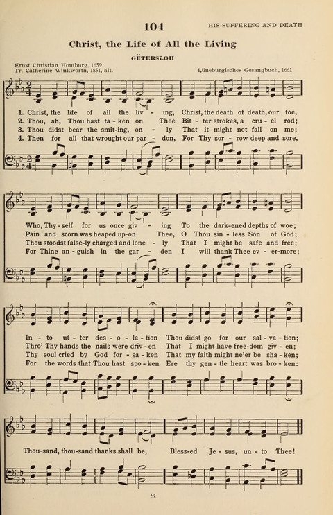 The Evangelical Hymnal page 91