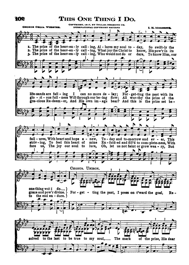 The Excelsior Hymnal page 102