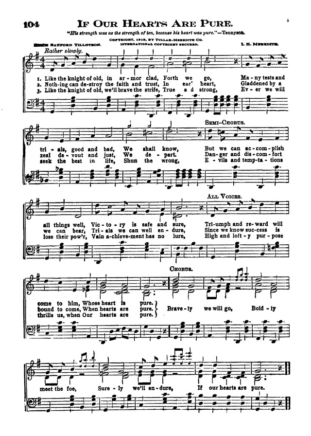 The Excelsior Hymnal page 104