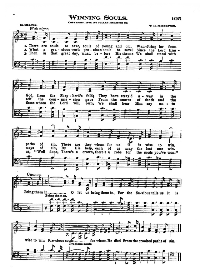 The Excelsior Hymnal page 105