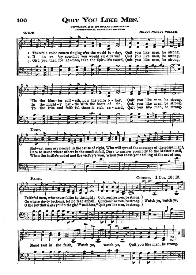 The Excelsior Hymnal page 106