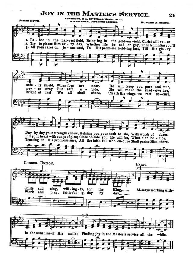 The Excelsior Hymnal page 21