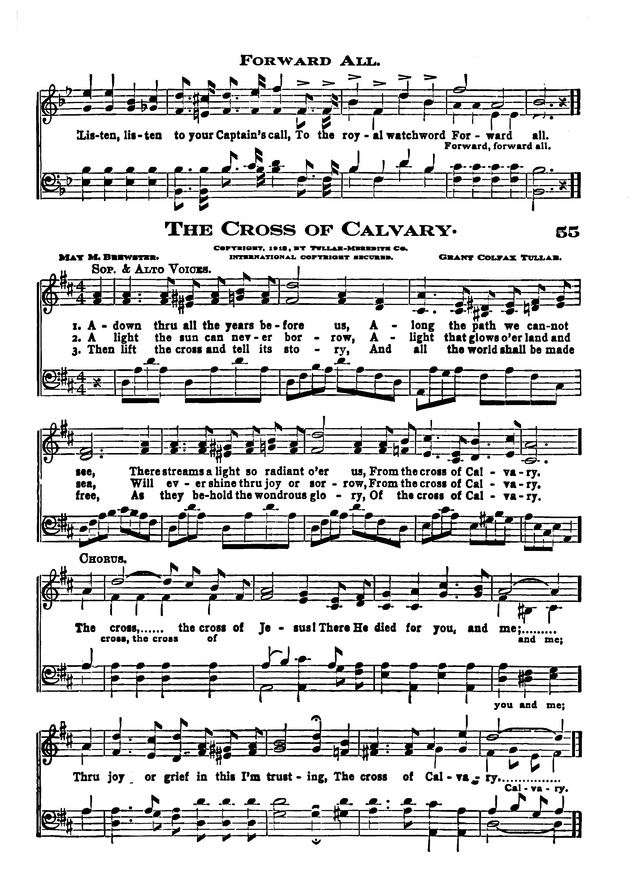 The Excelsior Hymnal page 55