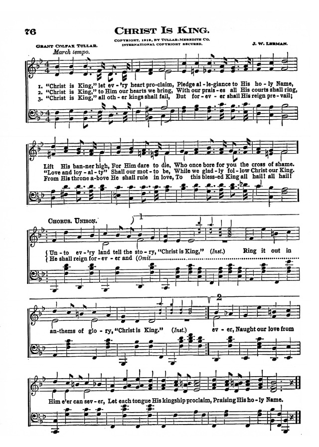 The Excelsior Hymnal page 76