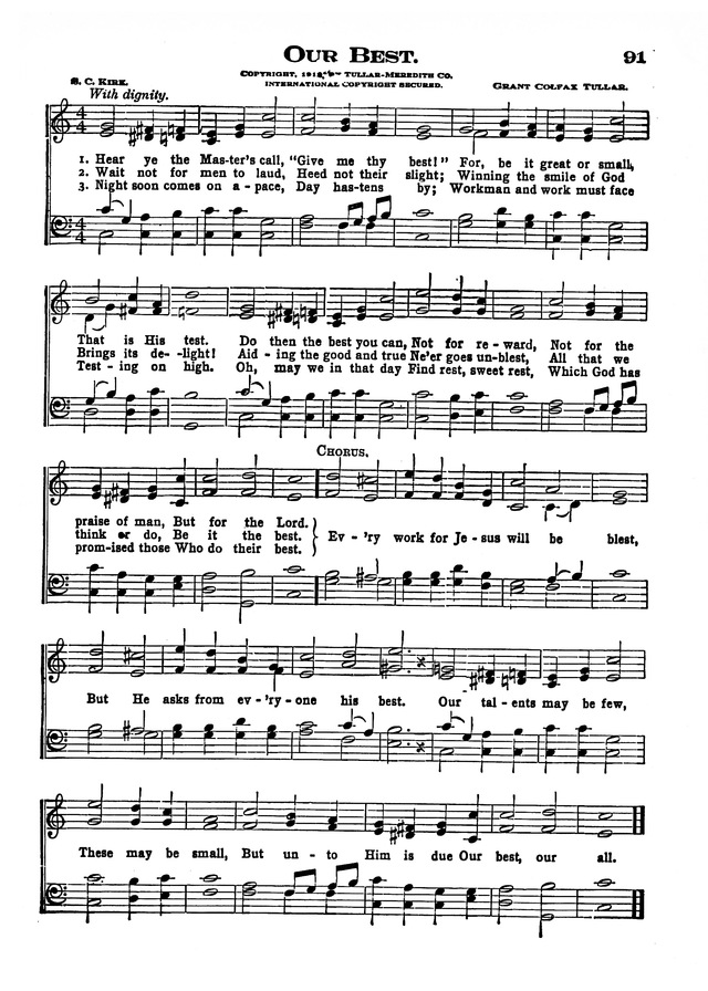 The Excelsior Hymnal page 91
