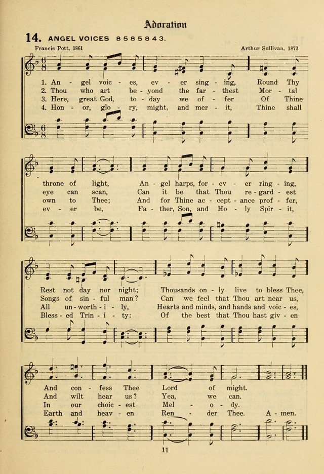 The Evangelical Hymnal page 13
