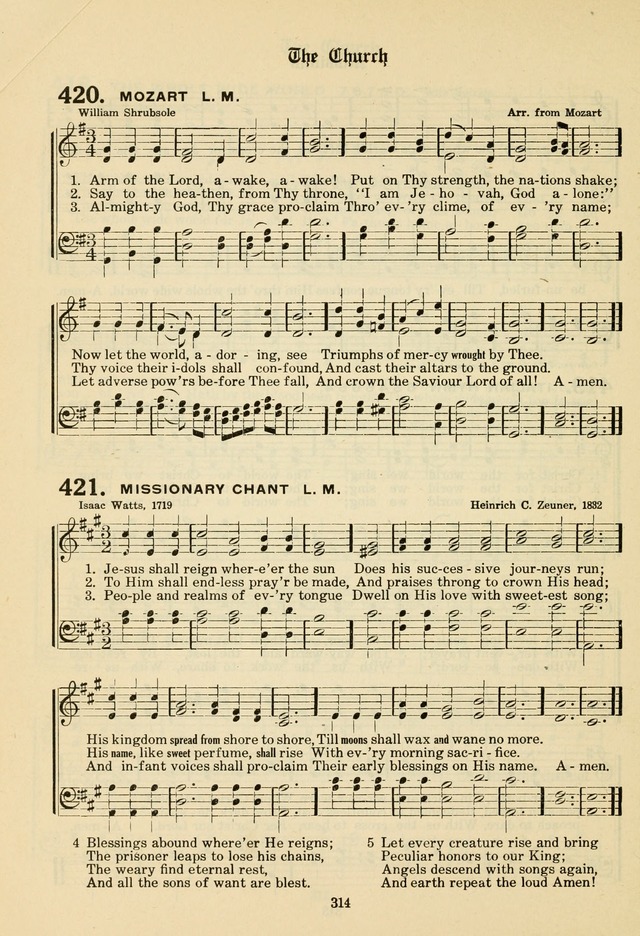 The Evangelical Hymnal page 316
