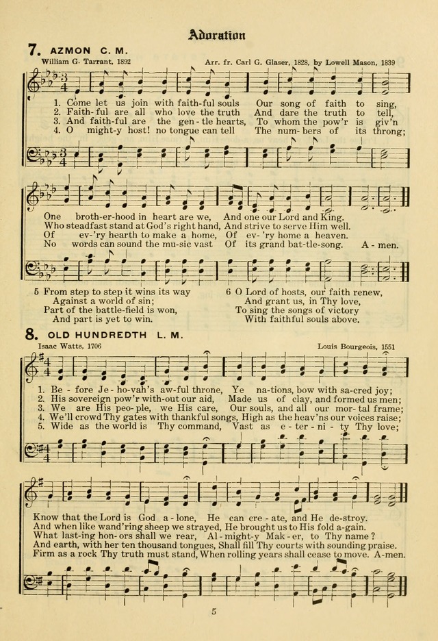 The Evangelical Hymnal page 7