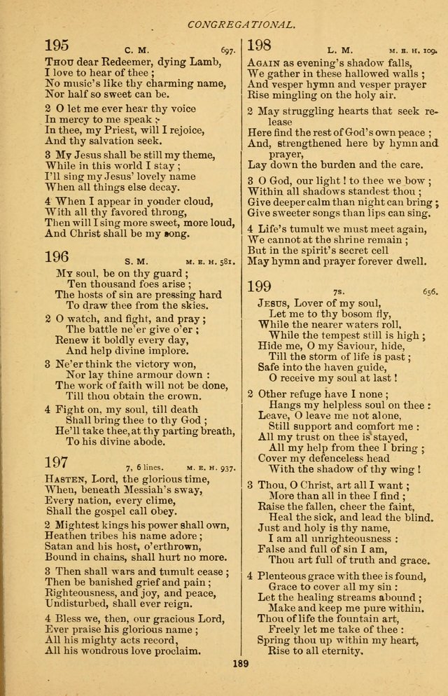 The Emory Hymnal No. 2: sacred hymns and music for use in public worship, Sunday-schools, social meetings and family worship page 191