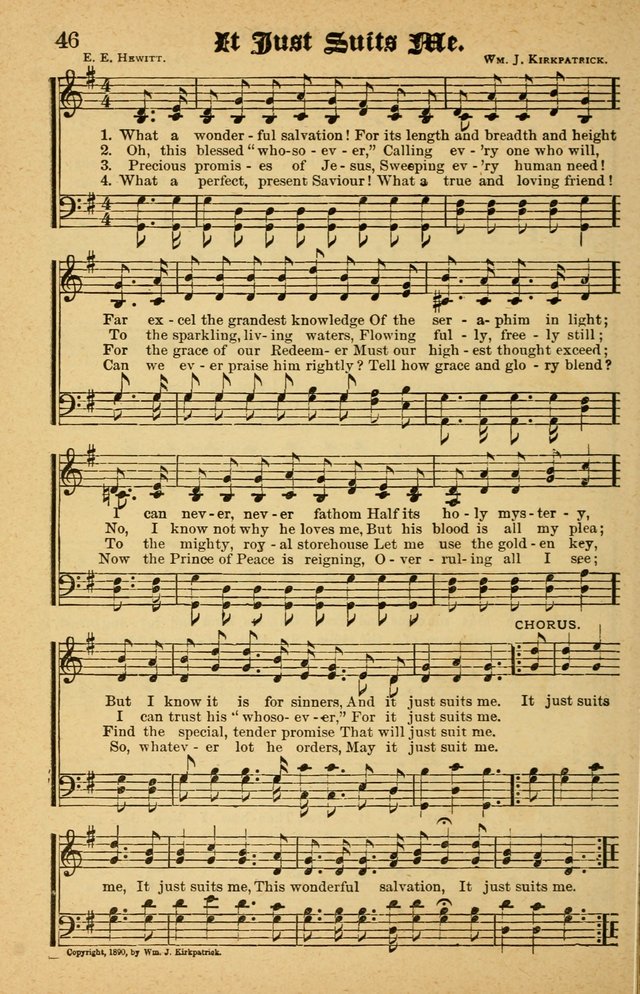 The Emory Hymnal No. 2: sacred hymns and music for use in public worship, Sunday-schools, social meetings and family worship page 46