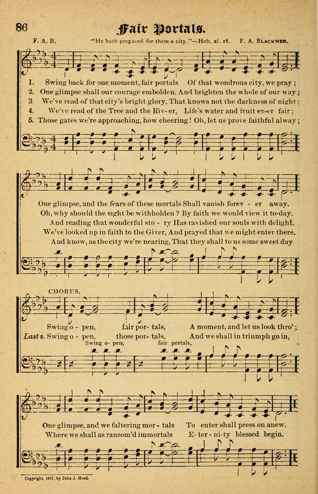 The Emory Hymnal No. 2: sacred hymns and music for use in public worship, Sunday-schools, social meetings and family worship page 86