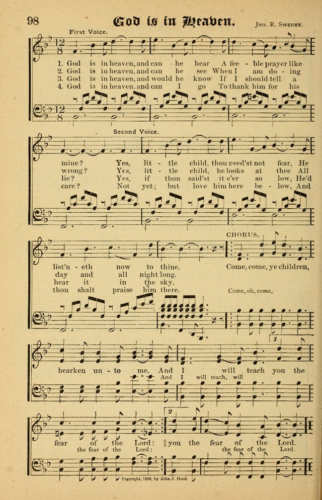 The Emory Hymnal No. 2: sacred hymns and music for use in public worship, Sunday-schools, social meetings and family worship page 98