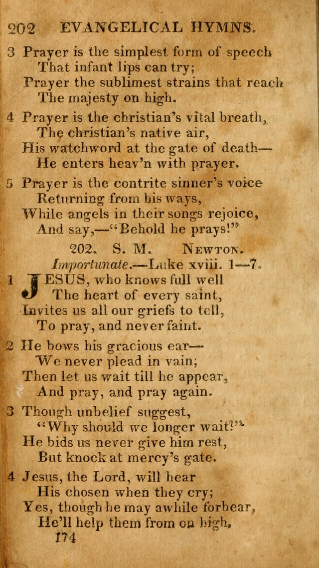 Evangelical Hymns: for private, family, social, and public worship; selected from various authors (3rd ed. enl.) page 174