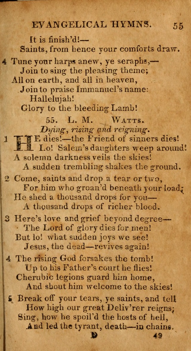 Evangelical Hymns: for private, family, social, and public worship; selected from various authors (3rd ed. enl.) page 49