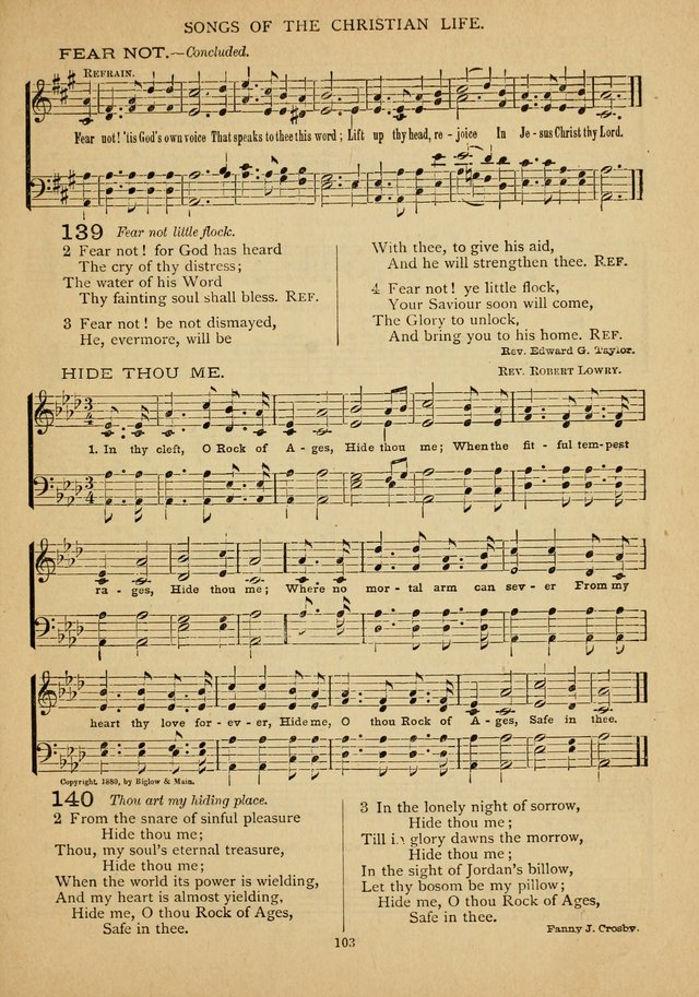 The Epworth Hymnal: containing standard hymns of the Church, songs for the Sunday-School, songs for social services, songs for the home circle, songs for special occasions page 108