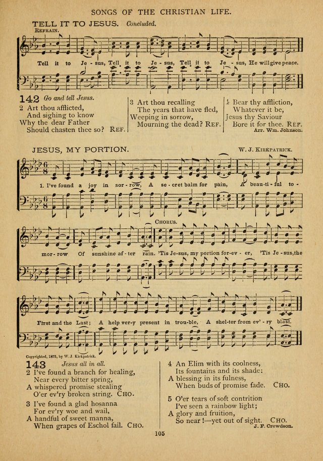 The Epworth Hymnal: containing standard hymns of the Church, songs for the Sunday-School, songs for social services, songs for the home circle, songs for special occasions page 110