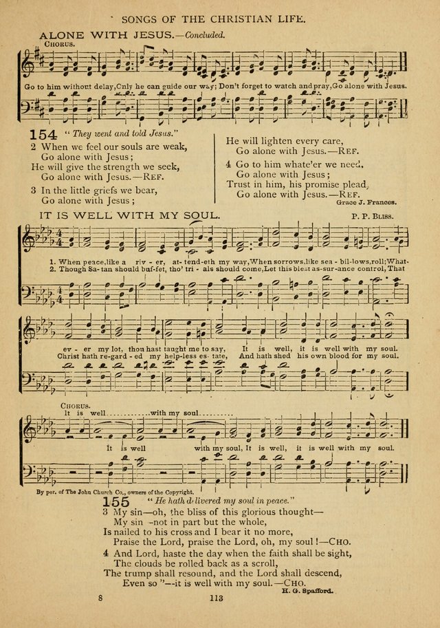 The Epworth Hymnal: containing standard hymns of the Church, songs for the Sunday-School, songs for social services, songs for the home circle, songs for special occasions page 118