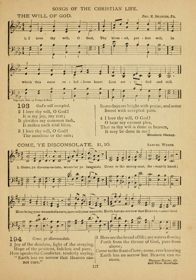 The Epworth Hymnal: containing standard hymns of the Church, songs for the Sunday-School, songs for social services, songs for the home circle, songs for special occasions page 142