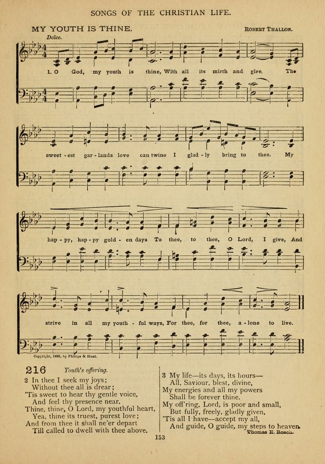 The Epworth Hymnal: containing standard hymns of the Church, songs for the Sunday-School, songs for social services, songs for the home circle, songs for special occasions page 158