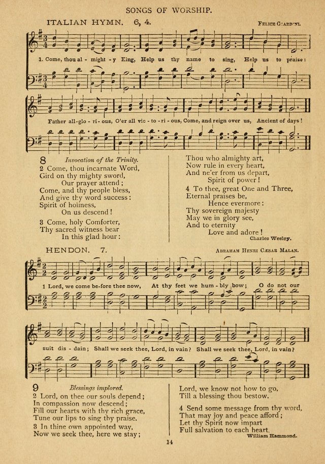 The Epworth Hymnal: containing standard hymns of the Church, songs for the Sunday-School, songs for social services, songs for the home circle, songs for special occasions page 19