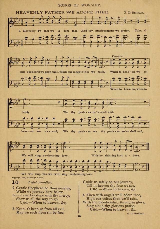The Epworth Hymnal: containing standard hymns of the Church, songs for the Sunday-School, songs for social services, songs for the home circle, songs for special occasions page 20