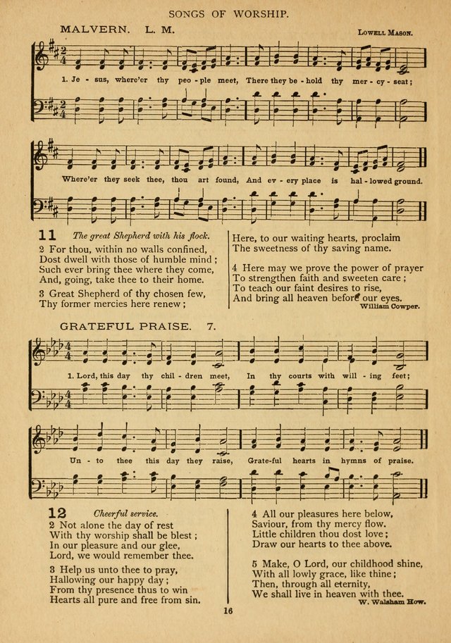 The Epworth Hymnal: containing standard hymns of the Church, songs for the Sunday-School, songs for social services, songs for the home circle, songs for special occasions page 21