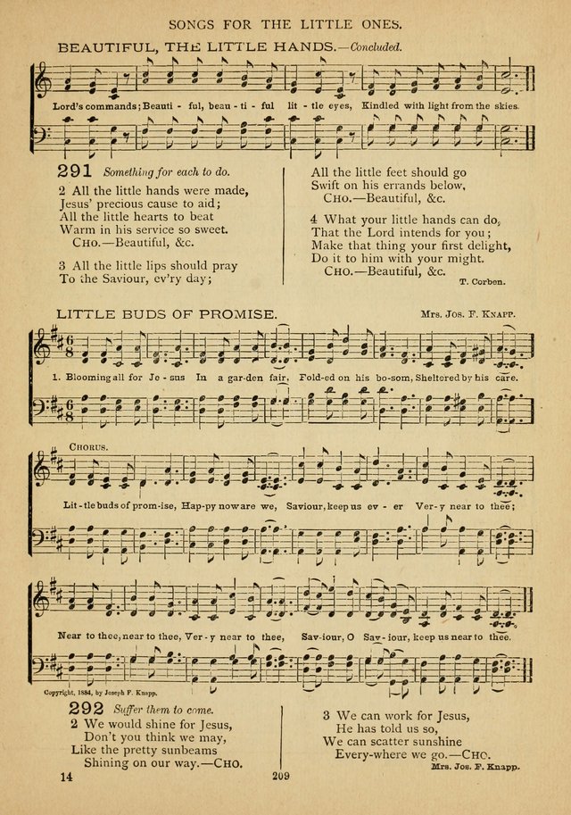 The Epworth Hymnal: containing standard hymns of the Church, songs for the Sunday-School, songs for social services, songs for the home circle, songs for special occasions page 214