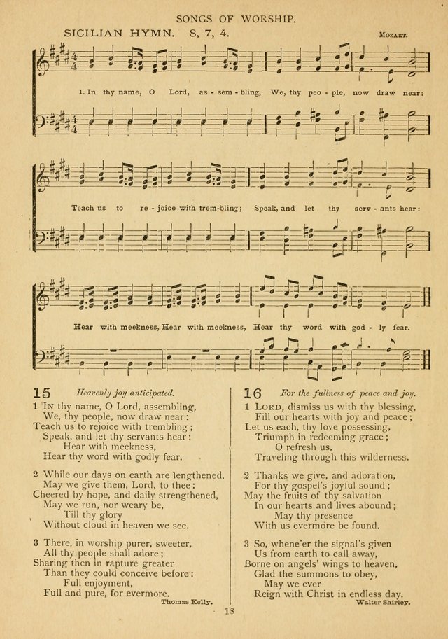 The Epworth Hymnal: containing standard hymns of the Church, songs for the Sunday-School, songs for social services, songs for the home circle, songs for special occasions page 23