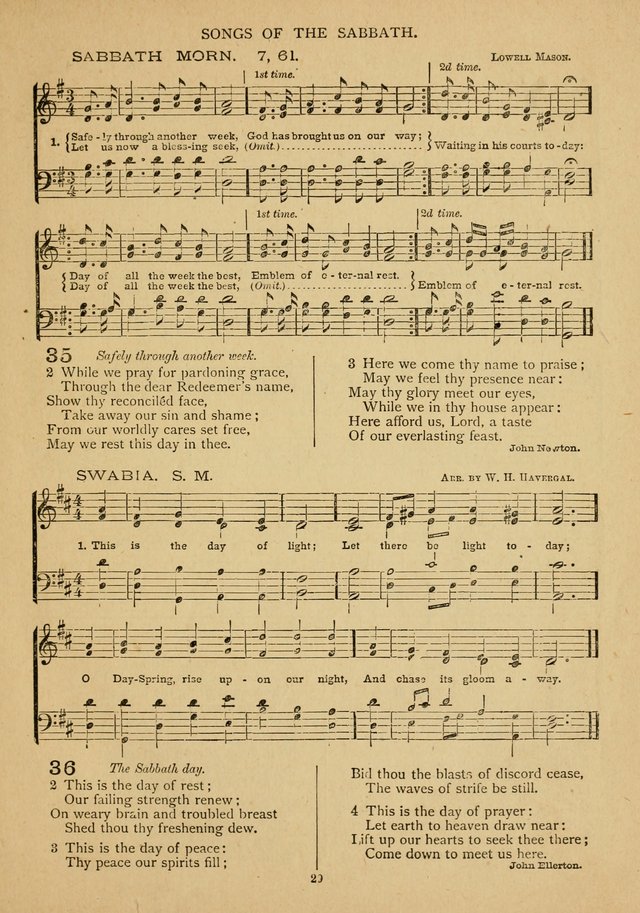 The Epworth Hymnal: containing standard hymns of the Church, songs for the Sunday-School, songs for social services, songs for the home circle, songs for special occasions page 34