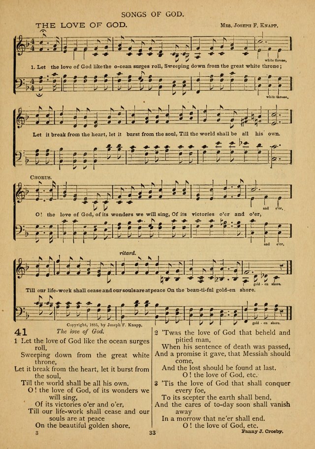 The Epworth Hymnal: containing standard hymns of the Church, songs for the Sunday-School, songs for social services, songs for the home circle, songs for special occasions page 38
