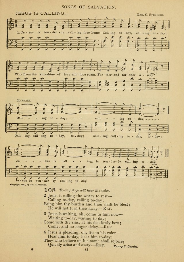 The Epworth Hymnal: containing standard hymns of the Church, songs for the Sunday-School, songs for social services, songs for the home circle, songs for special occasions page 86