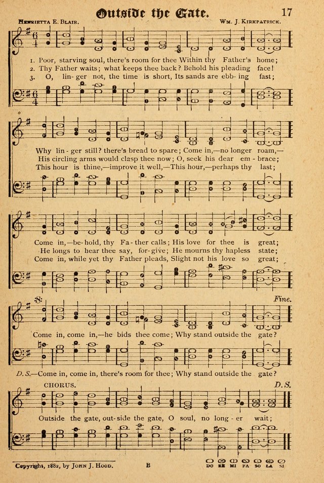 The Emory Hymnal: a collection of sacred hymns and music for use in public worship, Sunday-schools, social meetings and family worship page 17