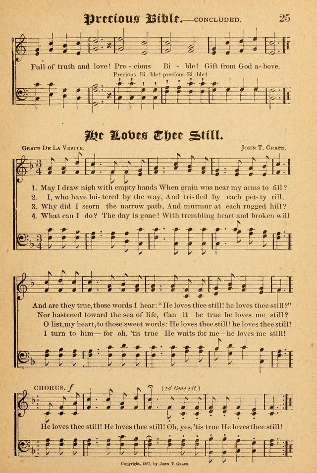 The Emory Hymnal: a collection of sacred hymns and music for use in public worship, Sunday-schools, social meetings and family worship page 25