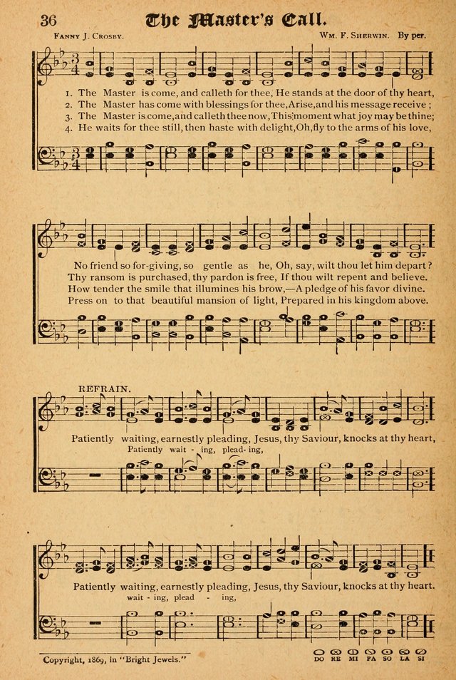 The Emory Hymnal: a collection of sacred hymns and music for use in public worship, Sunday-schools, social meetings and family worship page 36