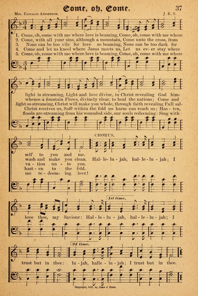 The Emory Hymnal: a collection of sacred hymns and music for use in public worship, Sunday-schools, social meetings and family worship page 37