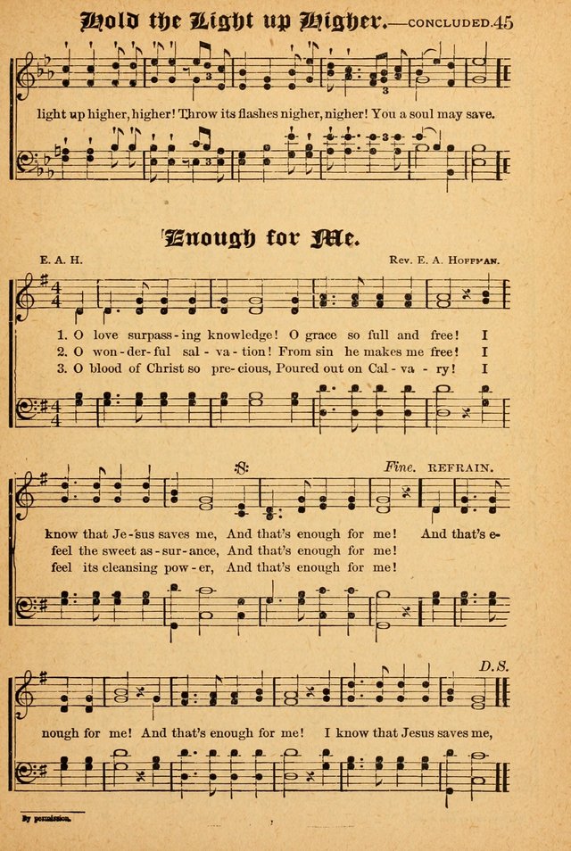 The Emory Hymnal: a collection of sacred hymns and music for use in public worship, Sunday-schools, social meetings and family worship page 45