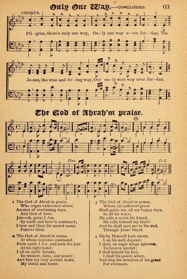 The Emory Hymnal: a collection of sacred hymns and music for use in public worship, Sunday-schools, social meetings and family worship page 63