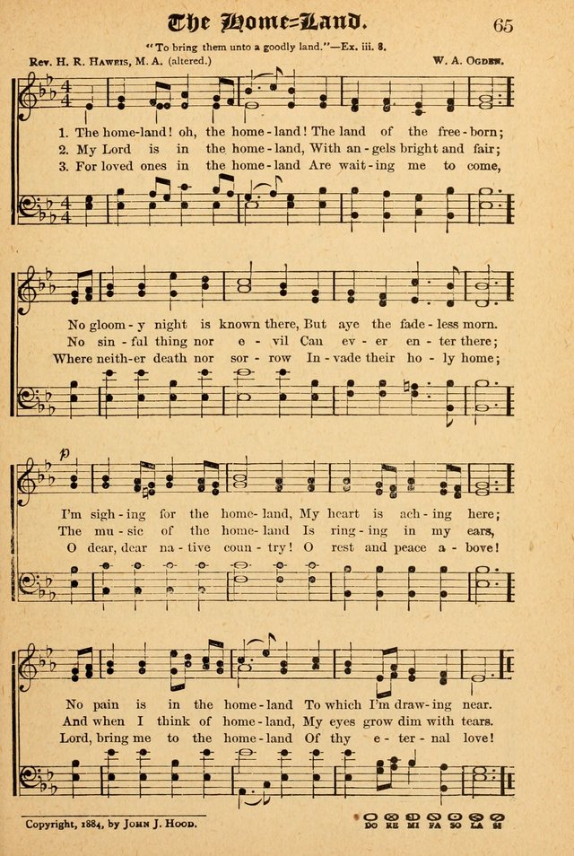 The Emory Hymnal: a collection of sacred hymns and music for use in public worship, Sunday-schools, social meetings and family worship page 65